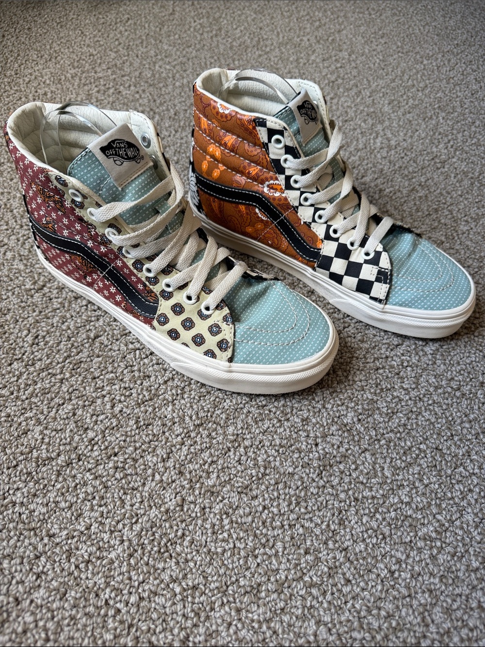 Vans Sk8-Hi Tiger Patchwork High Top Sneakers - Picture 4 of 9